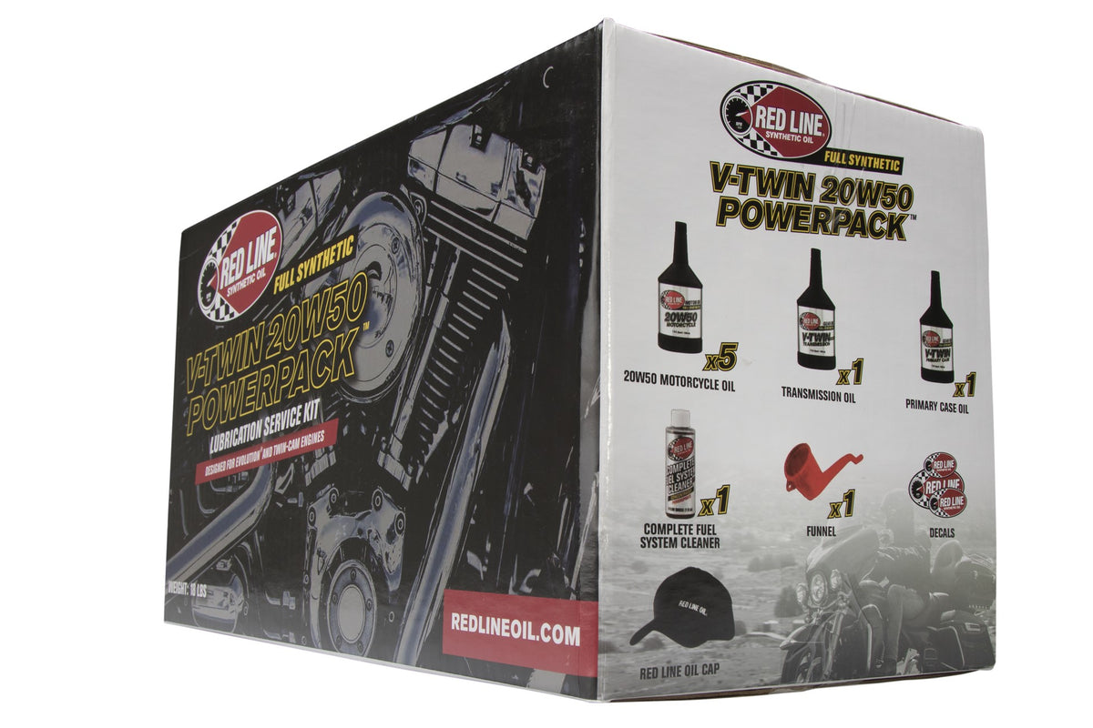 Red Line V_Twin 20W50 Powerpack, MC Motor+gear